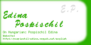 edina pospischil business card